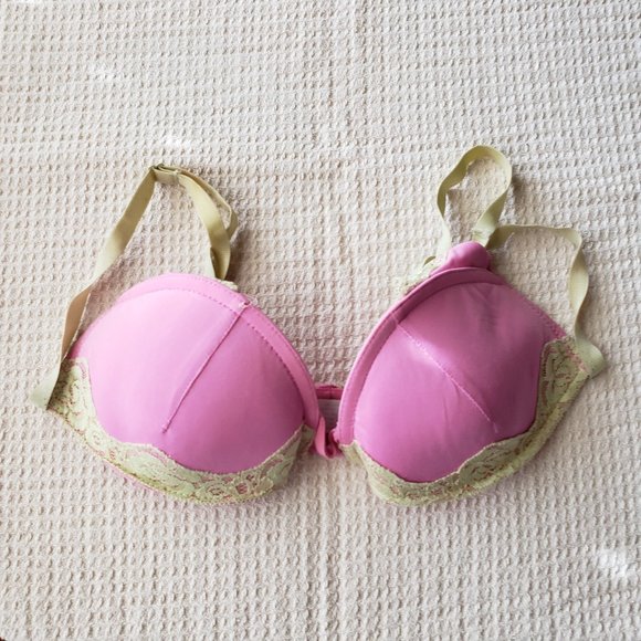 René Rofé Pink & Green Lace Bra – Size 36B - Picture 8 of 16